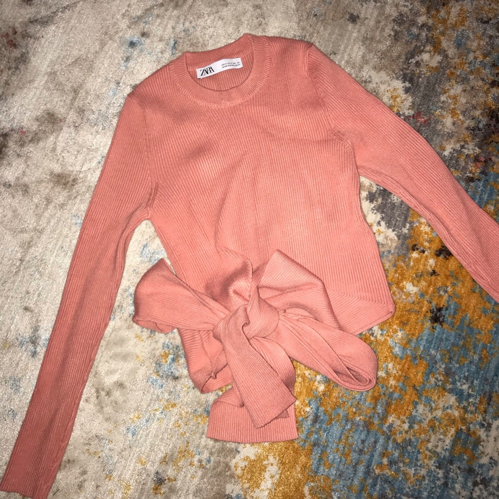 Zara Crop Wrap Sweater